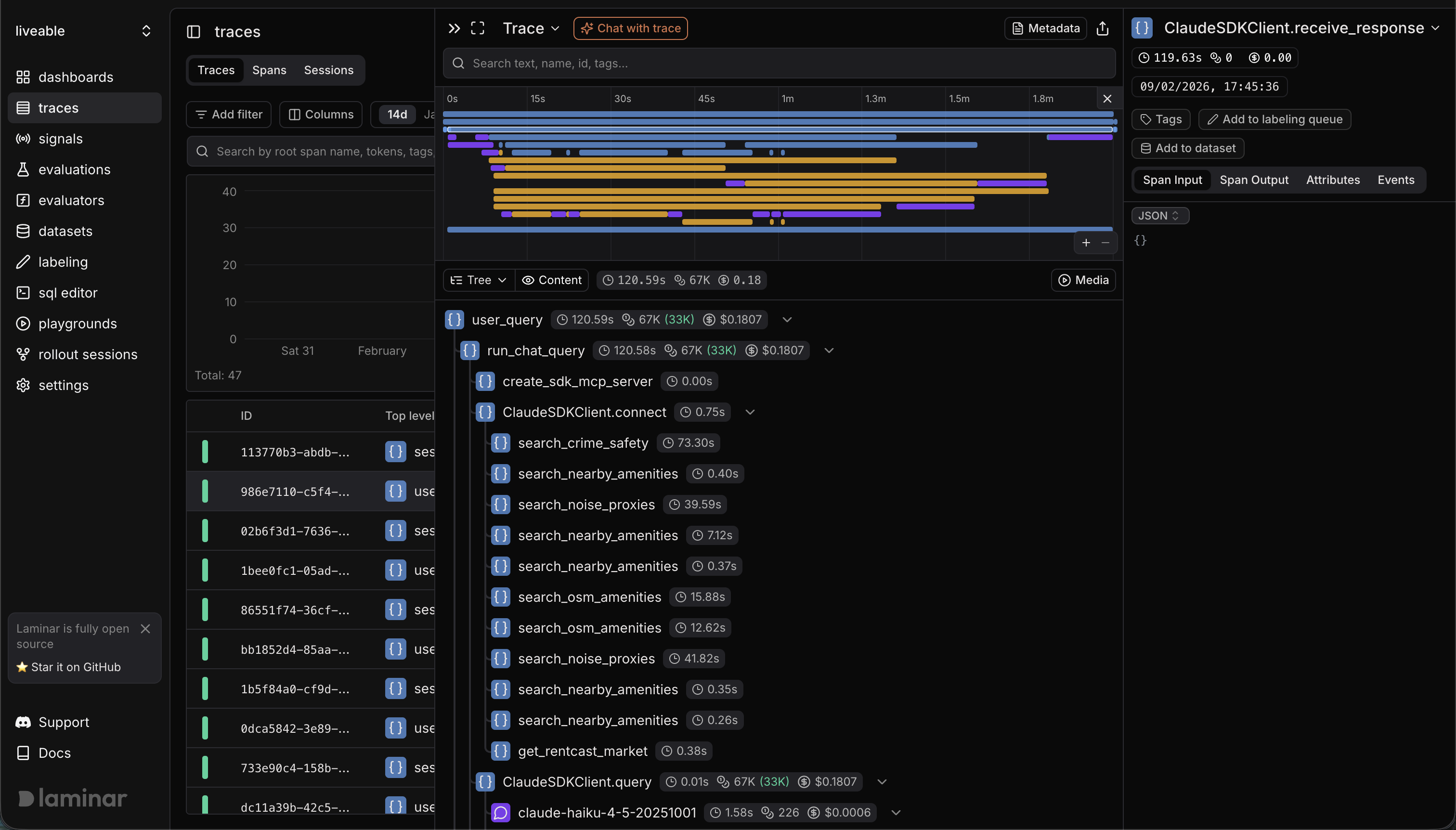 Laminar trace viewer placeholder