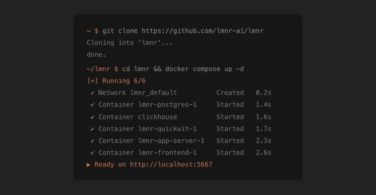 Self-hosting Laminar with a single docker compose command