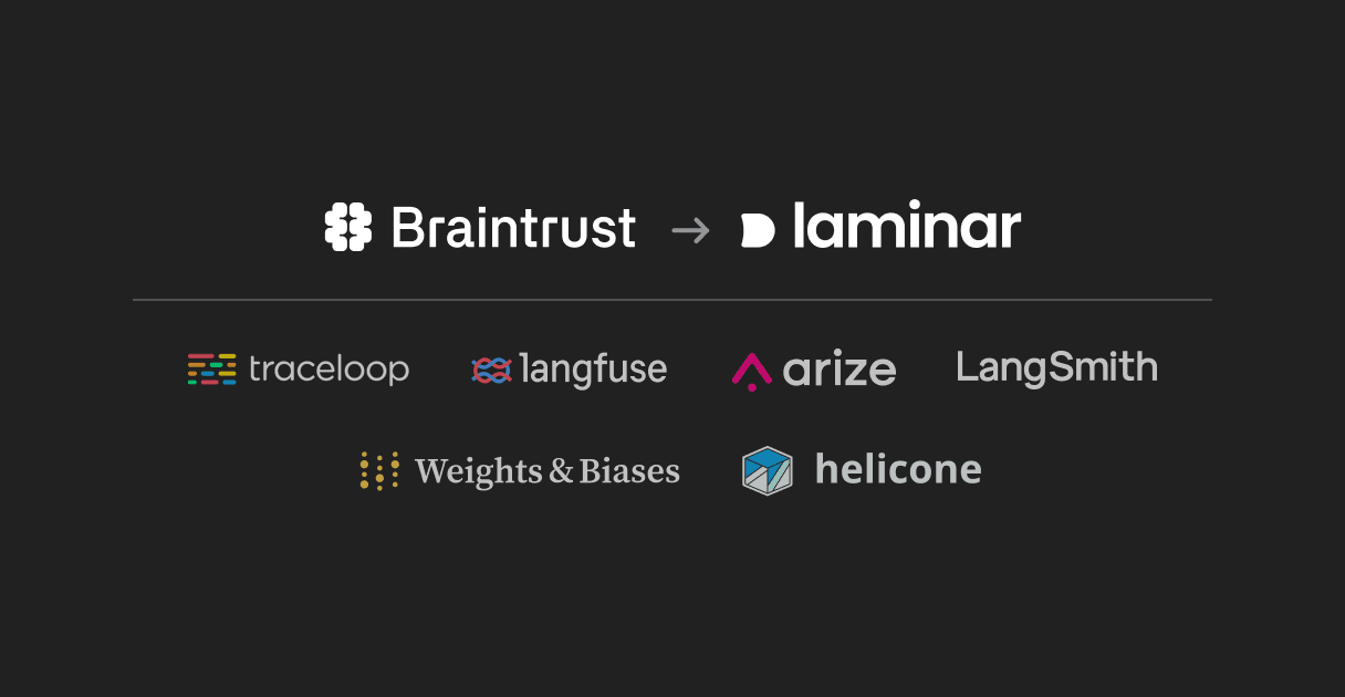 Braintrust to Laminar: top Braintrust alternatives for agent observability in 2026